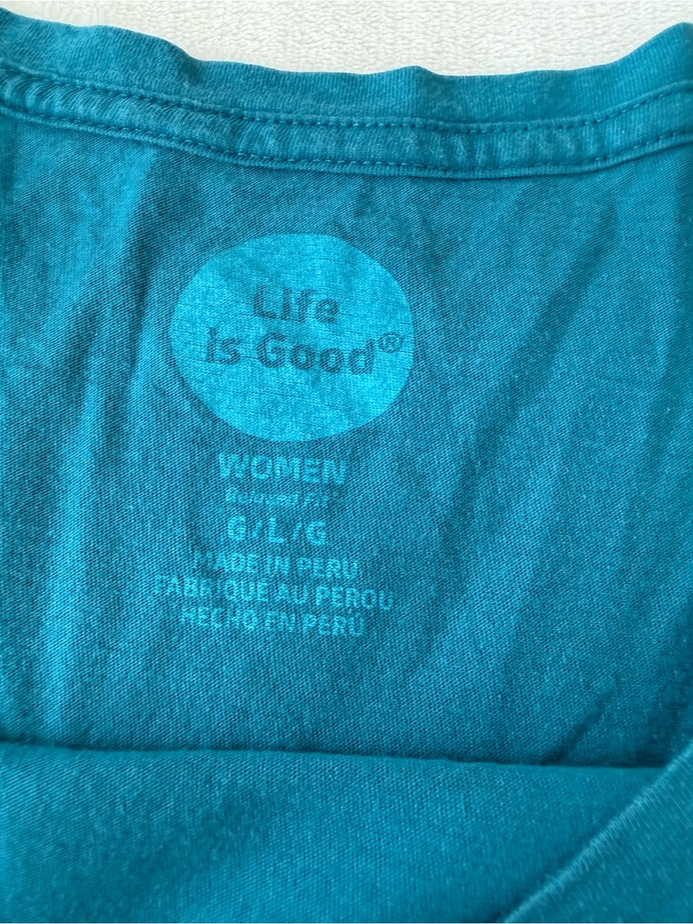 Life Is Good women's long-sleeve graphic tee sun and cloud L D96 - Picture 3 of 6